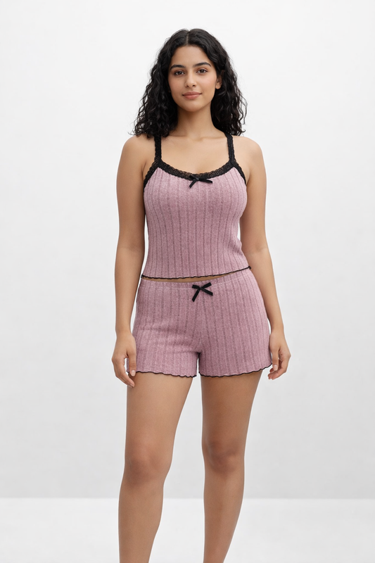 Pyjama Confort Côtelé Élégant